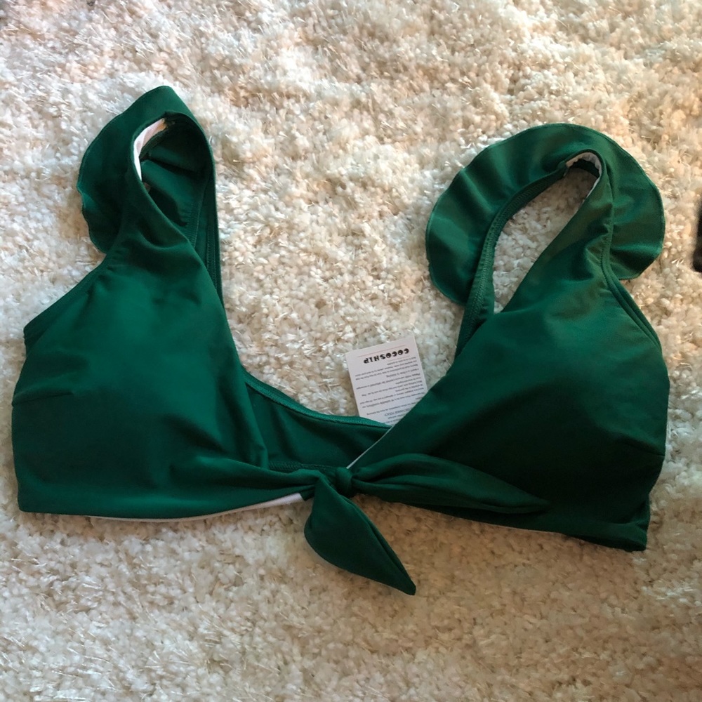 nwt green bikini top